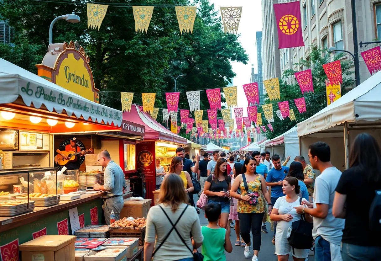 Families enjoying festivities at an Atlanta festival in September.