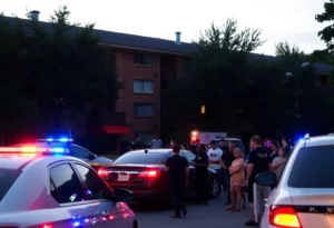 Emergency responders at the scene of a shooting in Atlanta