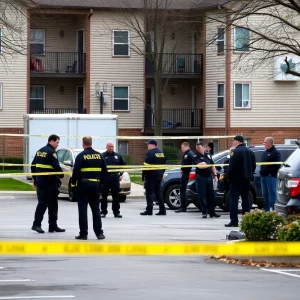 Police securing the scene of a shooting in Atlanta