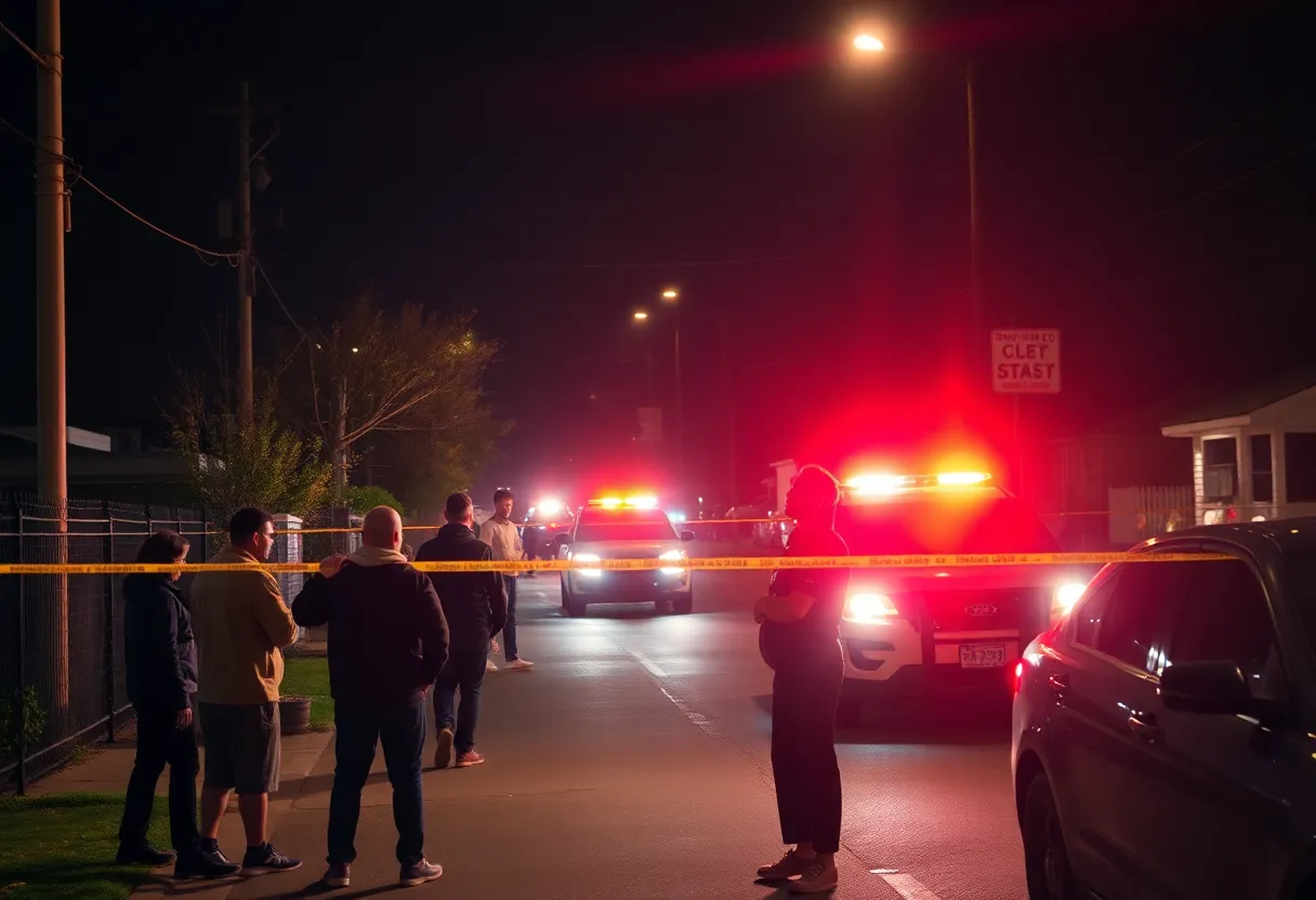 Police securing the scene of a shooting in Atlanta