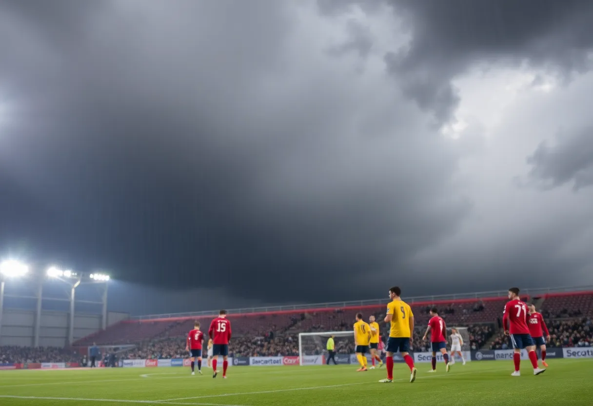 Inclement weather at Atlanta United 2 match
