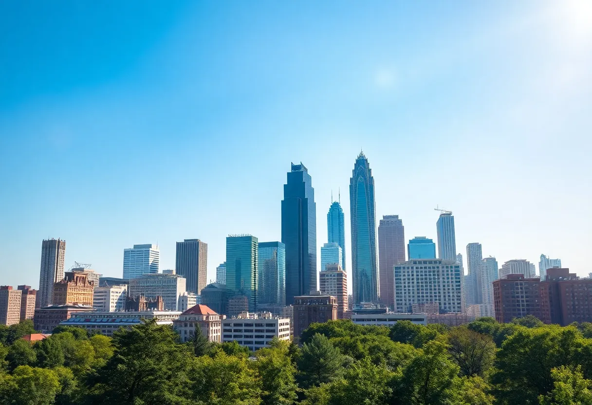 Atlanta skyline on a sunny day