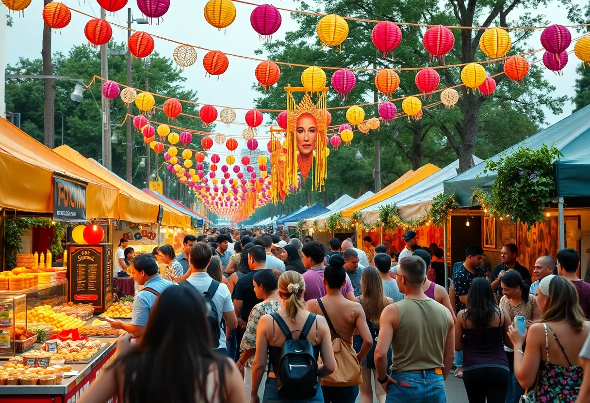 Crowd enjoying an outdoor festival in Atlanta