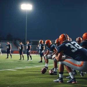 Atlanta Falcons players preparing for a game