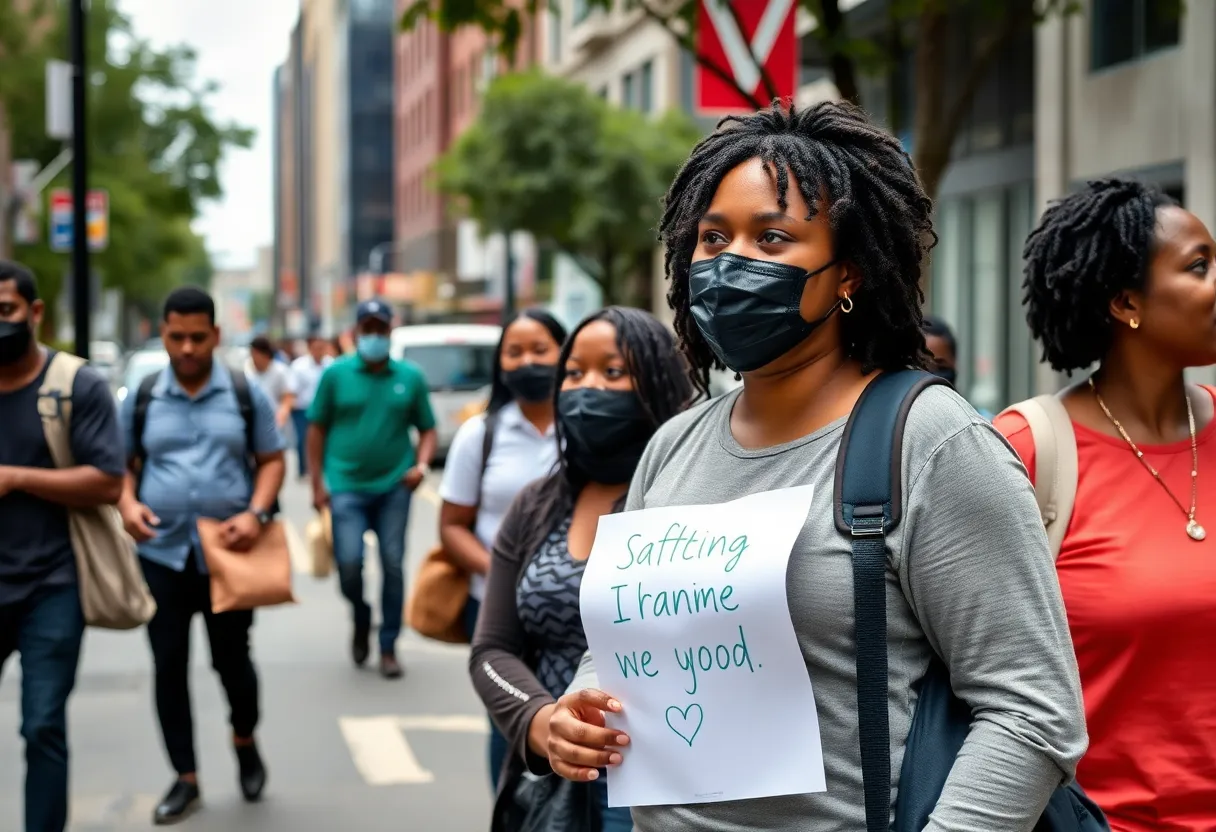 Street view of a neighborhood in Atlanta reflecting community support.