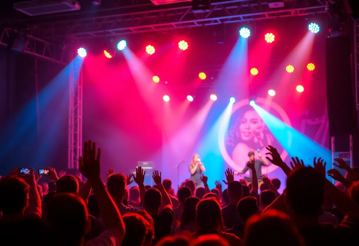Fans enjoying the Breezy Bowl concert in Atlanta