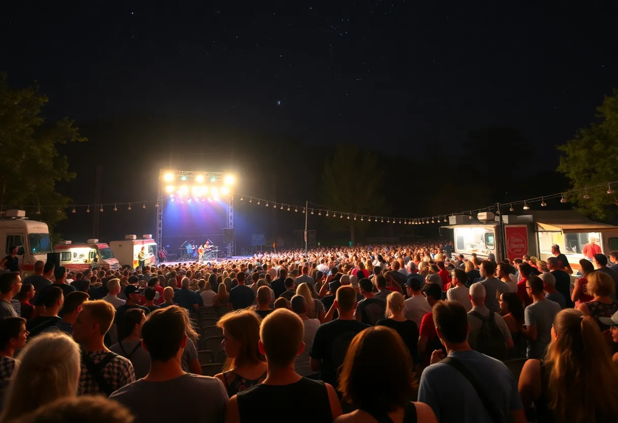 Crowd enjoying the Bridge City Jazz Fest at Selma Riverfront Amphitheater