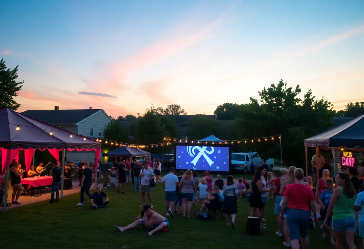 Various events happening in Brookhaven at night