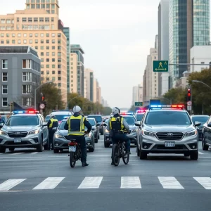Brookhaven police conducting a traffic operation against illegal stunt driving