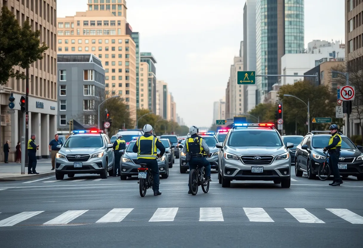 Brookhaven police conducting a traffic operation against illegal stunt driving