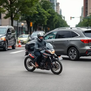 Intersection in Buckhead, Atlanta, showing road safety concerns.
