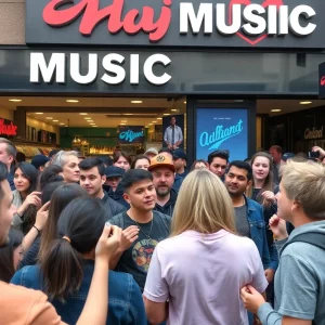 Fans waiting for Cardi B meet-and-greet at DBS Sounds