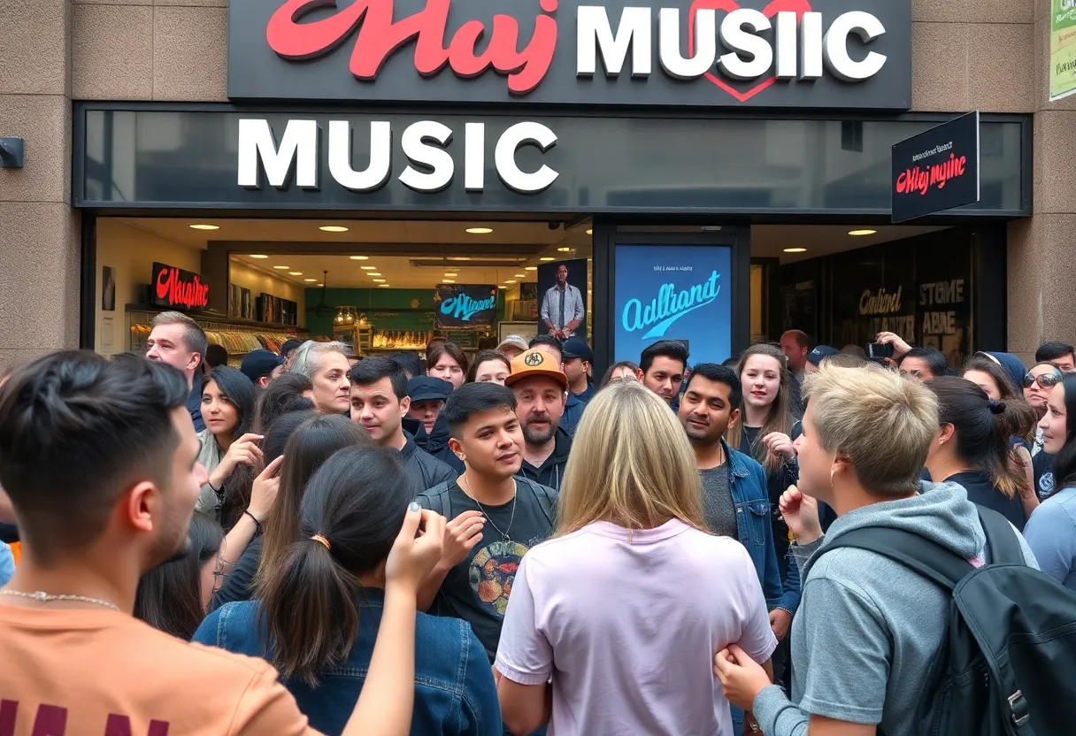 Fans waiting for Cardi B meet-and-greet at DBS Sounds