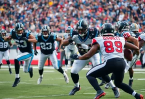 Carolina Panthers defense in action against Atlanta Falcons