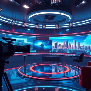 Immersive AR/VR newsroom at CBS Atlanta