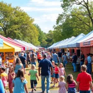 Vibrant outdoor festival scene in Charlotte