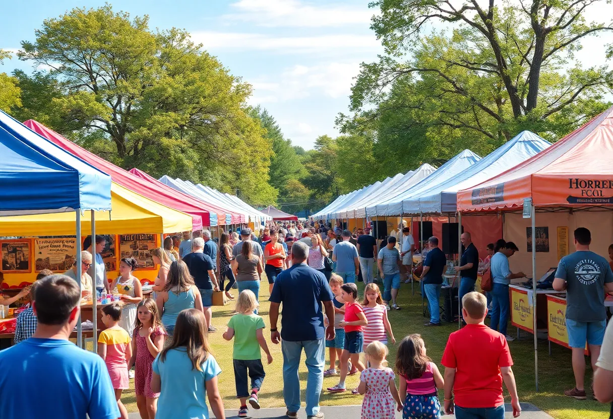 Vibrant outdoor festival scene in Charlotte