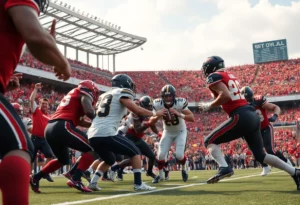 Game action between the Washington Commanders and Atlanta Falcons