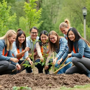 Team participating in community volunteering activities in Atlanta