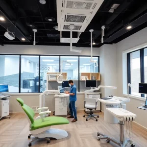 Interior of a dental clinic in Atlanta with advanced technology