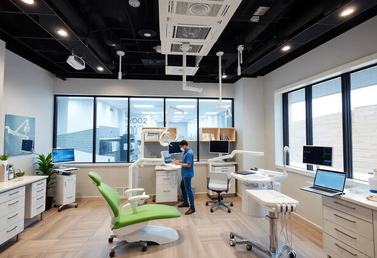 Interior of a dental clinic in Atlanta with advanced technology