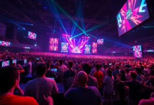 Gamers competing at DreamHack Atlanta 2025