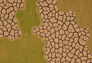 Dry and cracked soil in Atlanta due to drought conditions