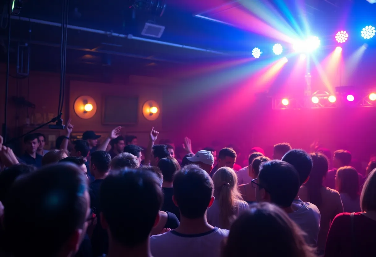 Concert performance scene at Masquerade in Atlanta