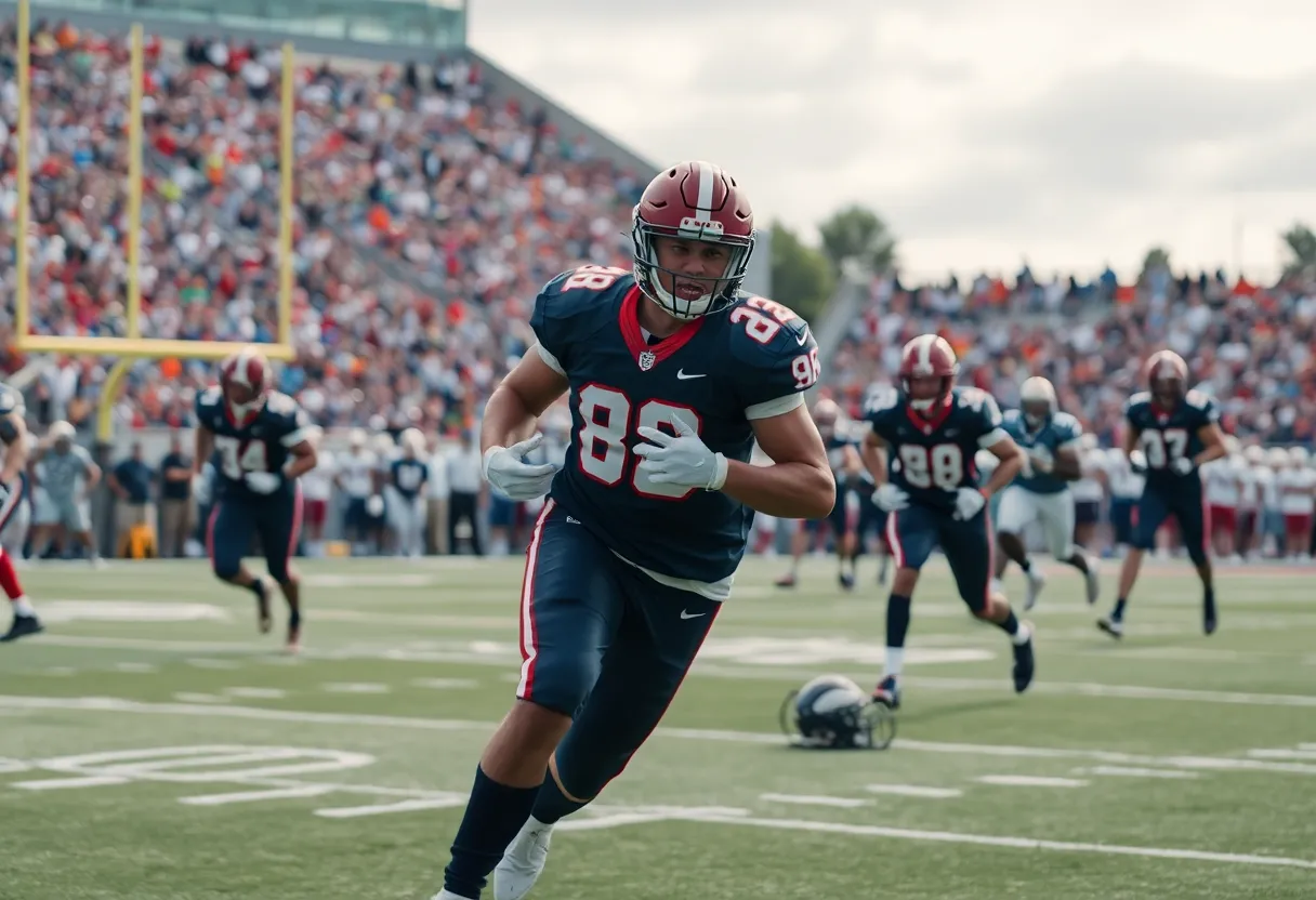Atlanta Falcons team in action during a football game.