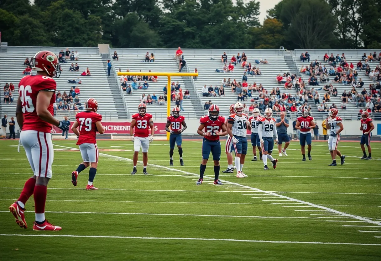 Atlanta Falcons practicing before their game against the Minnesota Vikings.