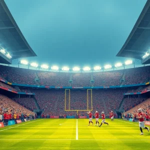 Atlanta Falcons celebrating their victory over the Minnesota Vikings