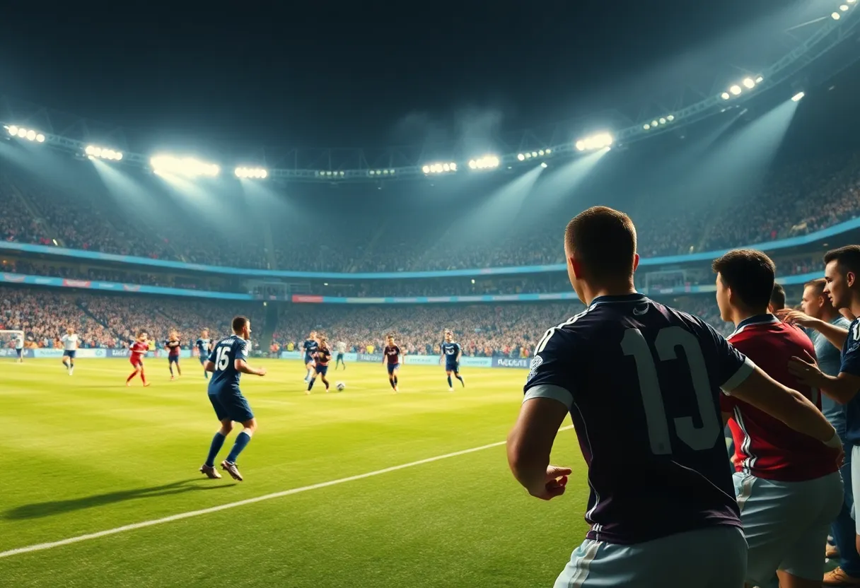 Atlanta Falcons playing against Tampa Bay Buccaneers in a close game