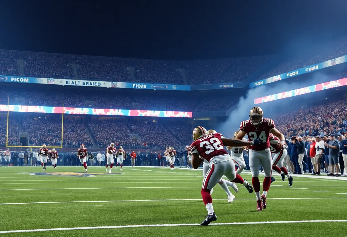 NFL game between Atlanta Falcons and Carolina Panthers