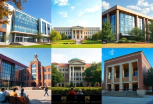 Collage of university campuses in Georgia