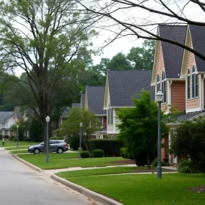 Residential area in Glenrose Heights, Atlanta