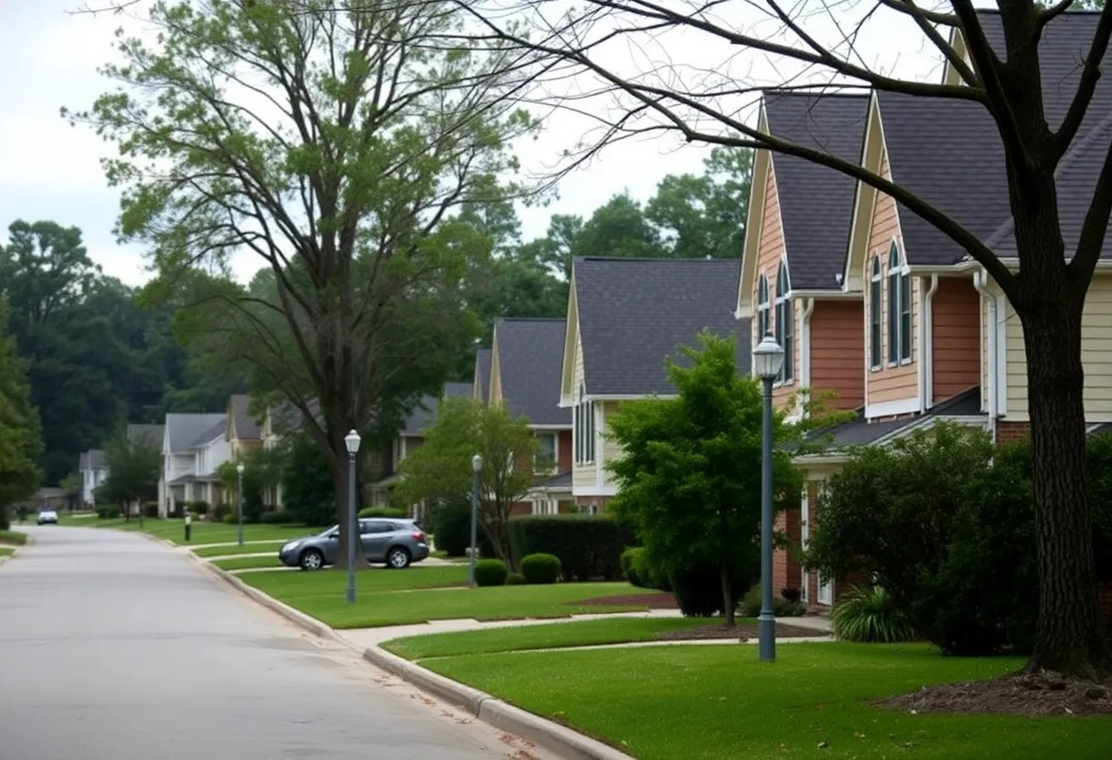 Residential area in Glenrose Heights, Atlanta