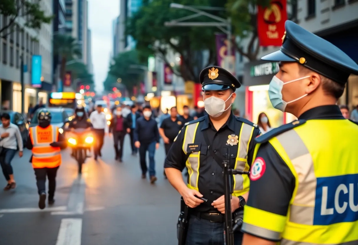 Law enforcement presence on Hill Street in Atlanta