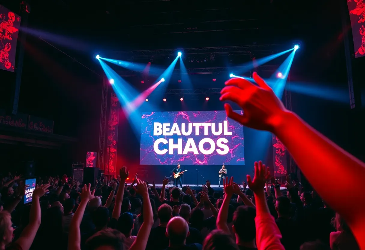 A concert scene for KATSEYE's Beautiful Chaos Tour