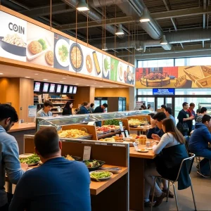 Diverse food options served at Kennesaw State University dining hall