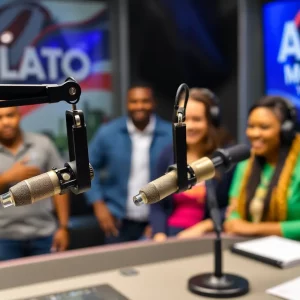 Radio studio for The Kevin and Taylor Show on Star 94.1