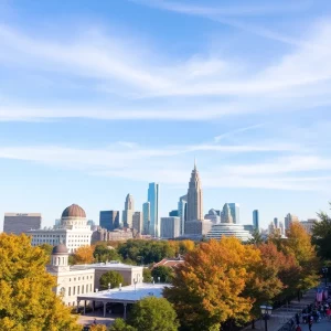 Crowds enjoying Labor Day events in downtown Atlanta
