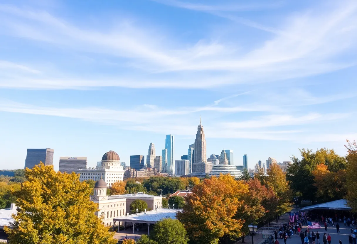 Crowds enjoying the festive Labor Day Weekend in Atlanta