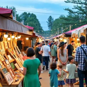 Outdoor market celebrating Labor Day weekend in Atlanta