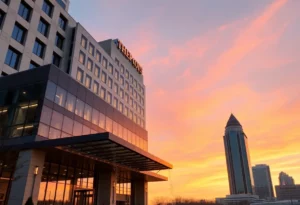 Exterior view of a luxury hotel in Atlanta