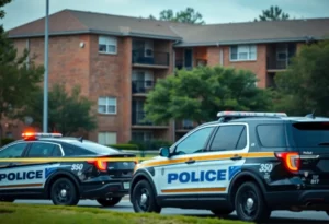 Police presence at Marchon Apartments following a shooting incident