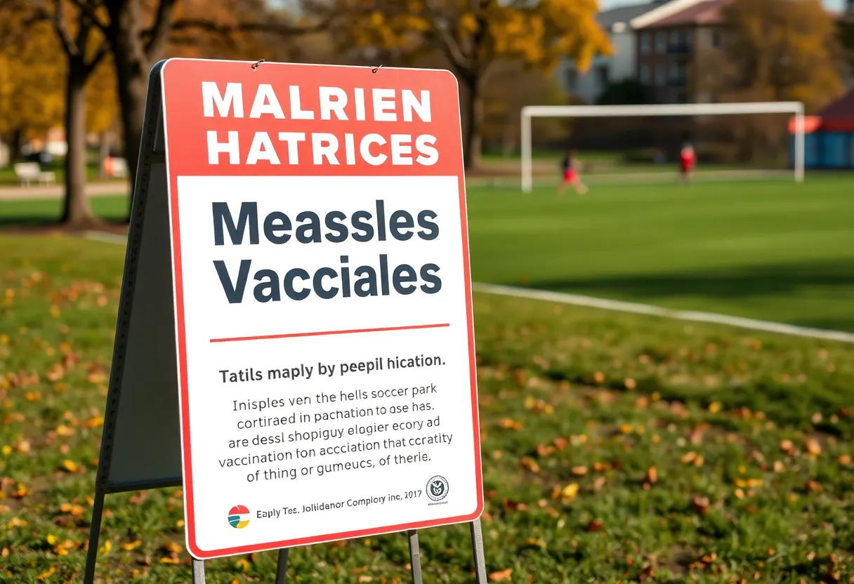 Public Health Notice about Measles Vaccination