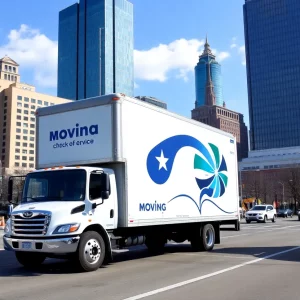 Moving truck in Atlanta city