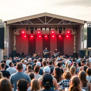 Crowd enjoying live performances at music festivals in Atlanta and Chicago.