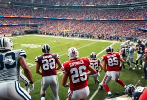 NFL players in action during a game