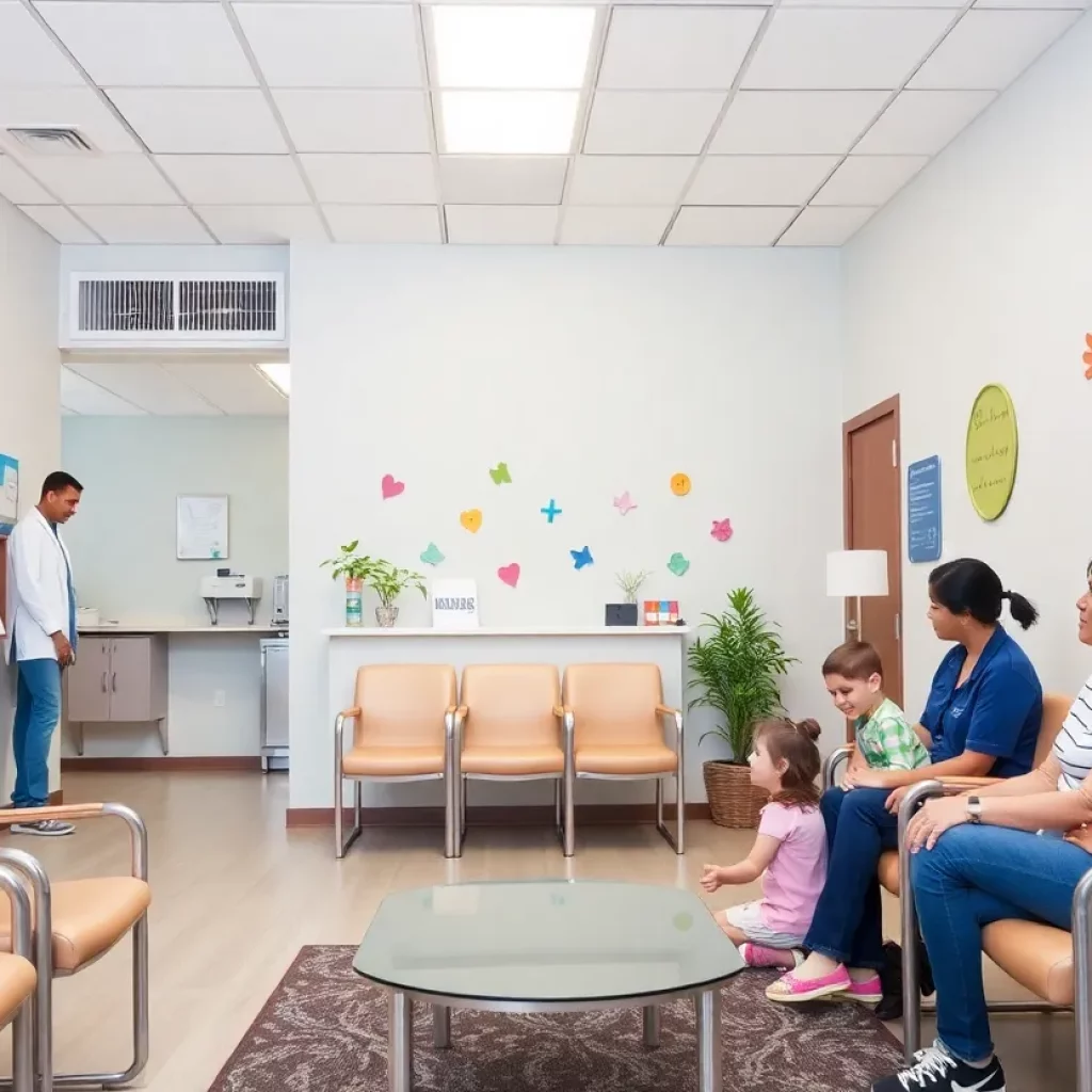 Interior of a pediatric urgent care clinic in Atlanta